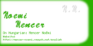 noemi mencer business card